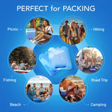 Large Reusable Ice Packs for Cooler with Handle (2 Pack) Long Lasting Coolness, BPA Free, Freezer Packs for Extended Cooling | Cooler Ice Packs for Camping, Fishing, Hiking, Beach