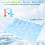 Laokiiy Cooling Seat Cushion, Y28°F Desk Chair Cushion Reusable Ice Mat with PCM Cooling Mat Technology, No Condensation, Foldable & Portable Chair Cushion for Office, Camping, Bed, Car