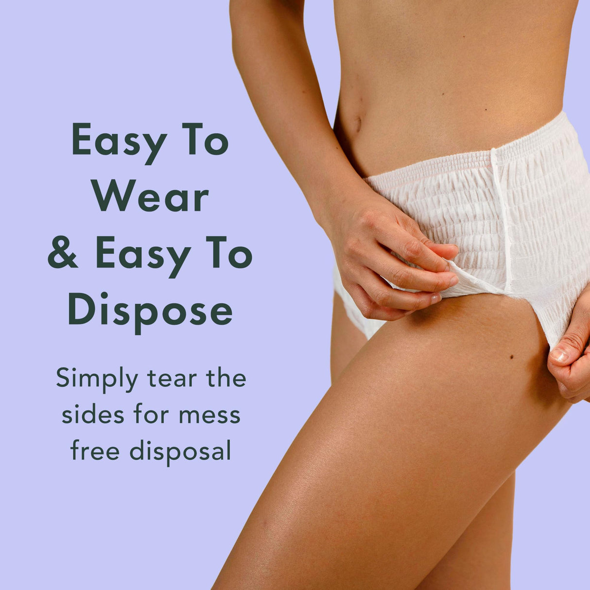 Rael Disposable Underwear for Women, Organic Cotton Cover - Postpartum Essentials, Leak Locker, Unscented, Maximum Coverage (Size L-XL, 20 Count)
