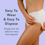 Rael Disposable Underwear for Women, Organic Cotton Cover - Postpartum Essentials, Leak Locker, Unscented, Maximum Coverage (Size S-M, 20 Count)