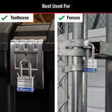 Master Lock 3QLF Outdoor Padlock with Key, 4 Pack Keyed-Alike