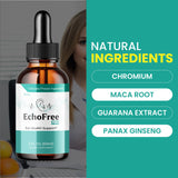 Echo Free Tinnitus Drops - EchoFree Ear Tinnitus Relief for Ringing Ears, Ecofree Liquid Supplement Drops Ear Ringing Health Support Treatment, Eco Eardrops Advanced Vitamin Formula Review (2oz/60ml)