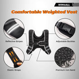 WIN4ALL Weighted Vest Men Women, 6lb/8lb/12lb/16lb/20lb Weighted Vest, Adjustable Women Weight Vest for Walking, Strength Training, Running, Fitness, Muscle Building, 12Lbs, Black