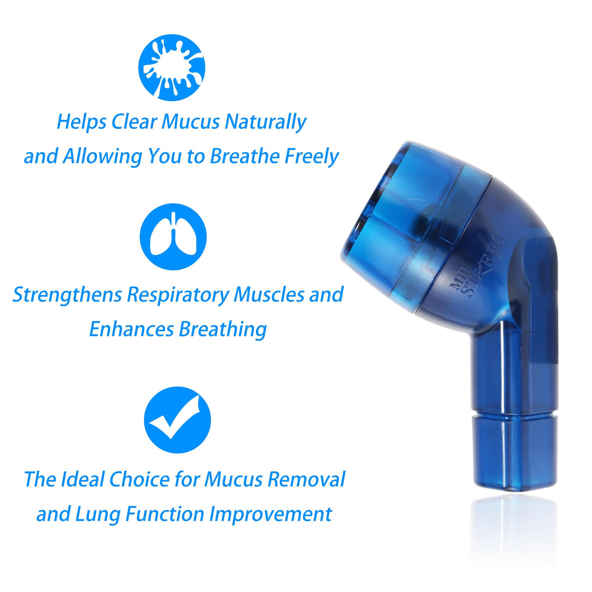 MILLSTEPS Breathing Exercise Device for Lungs,Mucus Relief and Lung Expansion Device - Clear Mucus from Airways Naturally & Build Stronger Lungs