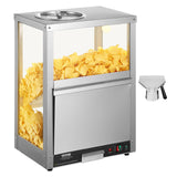 VEVOR Nacho Chip Warmer, 84.5QT Stainless Steel Machine with Warming Light, Deflection Board, for Popcorn, Potato Chips, Peanuts