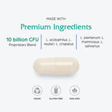 Vitanica FemEcology, Vaginal and Intestinal Probiotic Support, Vegetarian, 30 Capsules