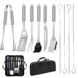 11Pcs Stainless Steel BBQ Grilling Accessories Set, Dad Gifts for Men Christmas Grilling Gifts,Portable Practical Grill Tools Utensils Kit with Storage Bag for Outdoor Grill Camping Backyard