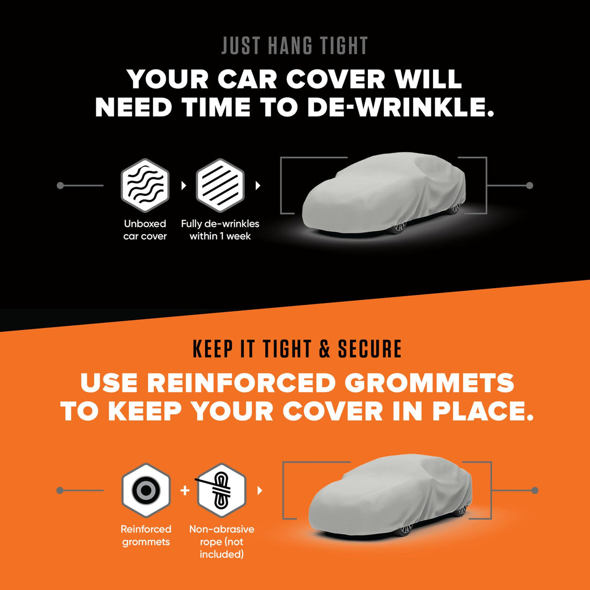Budge Lite Car Cover, Indoor Protection, Breathable Dustproof Cover, Fits Full-Size Sedans up to 264 Inches, Gray, Size 5