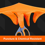 GLOVEWORKS 8 Mil Orange Nitrile Disposable Gloves Heavy Duty Industrial RDT for Mechanic and Automotive, XXL Box of 100
