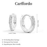 Carffordo 925 Sterling Silver Hoop Earrings for Women Small Huggie Earrings