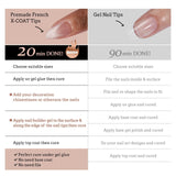BTArtboxnails XCOATTIPS Press on Nails - Cat Eye Christmas Press on Nails, French Tip Nails Short Almond Nail Tips, Soft Gel Nails False Nail, Soak Off Acrylic Fake Nails Extensions