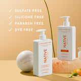 Native Shampoo and Conditioner contain Naturally Derived Ingredients | All Hair Types, Color & Treated, Fine to Dry Damaged | Sulfate & Dye Free | Citrus & Herbal Musk, 16.5 fl oz each (2 pack)