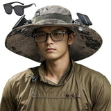 Solar Powered Outdoor Fishing Hat, 2025 New Ultralight Solar Fan Sun Hat, Solar Fan Hat with 2 Fan, Removable (US, Alpha, One Size, F)