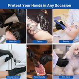 JMU Black Nitrile Gloves Medium Bulk, Case of 1200, 3.5Mil, Latex Free Powder Free