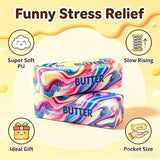 2 Packs Slow Rising Butter Squishy, Squishies Butter Squeeze Toys Pack Sensory Stress Relief Soft & Stretchy Fidget Toy for Party Favors Squishy Butter
