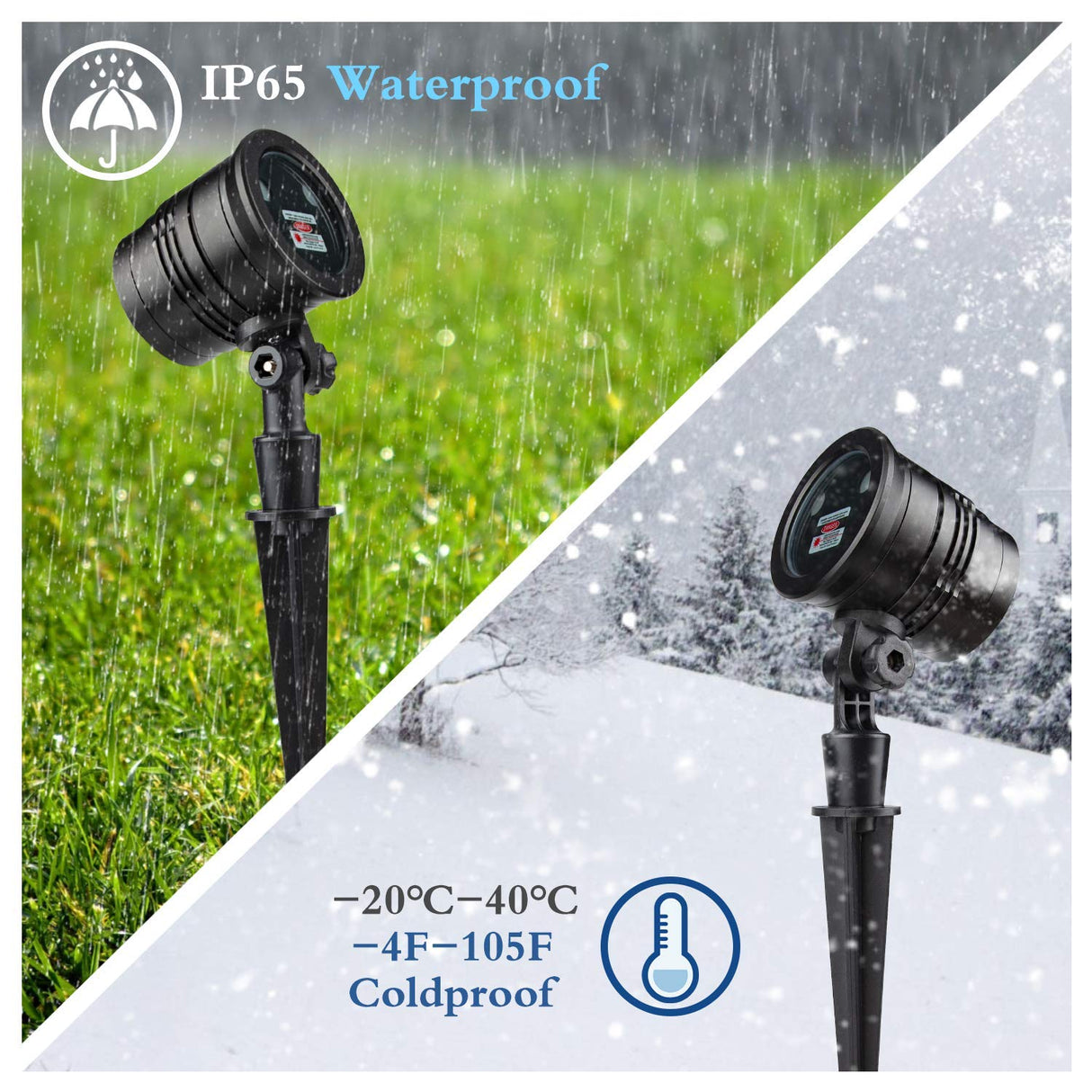 Christmas Laser Lights, Projector Lights Landscape Spotlight Red and Green Star Show with Christmas Decorative Patterns for Indoor Outdoor Garden Patio Wall