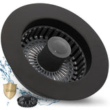 BAOLSLS 3 in 1 Kitchen Sink Stopper, Pop Up Kitchen Sink Drain Strainer, with an Extra Basket Strainer, Kitchen Sink Drain Stopper for US Standard 3-1/2 Inch, Brass Material Electroplate Black