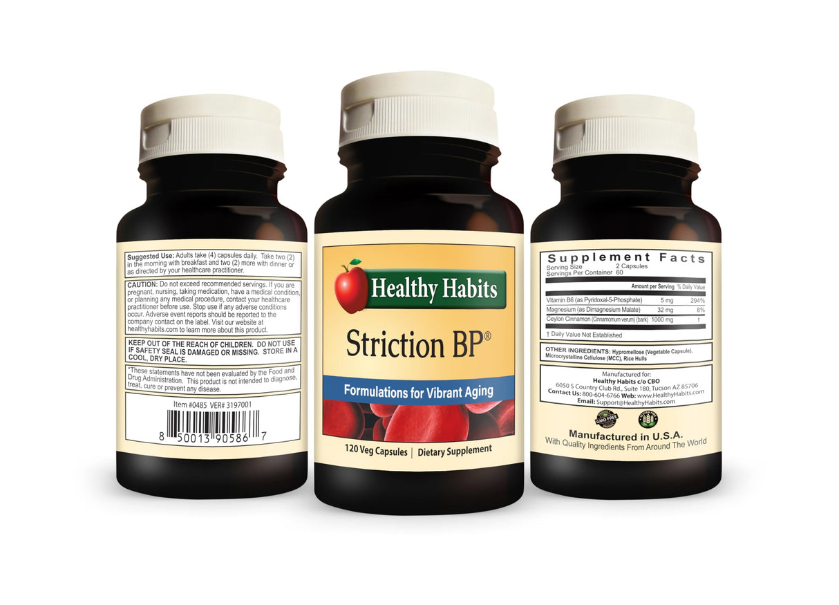 Healthy Habits StrictionBP Bottle 120 Veg Capsules