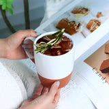 Smilatte 20 OZ Large Coffee Mug, Nice Ceramic Boss Tea Cup with Big Handle for Dad Men Women, Unique Style for Any Kitchen, White