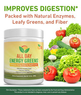 IVL - All Day Energy Greens - Supplement Powder Mix Drink, Greens Powder Superfood - Super Greens Blend for Optimal Nutrition,Energy & Digestion,Superfood Boost(Fruity Flavor)