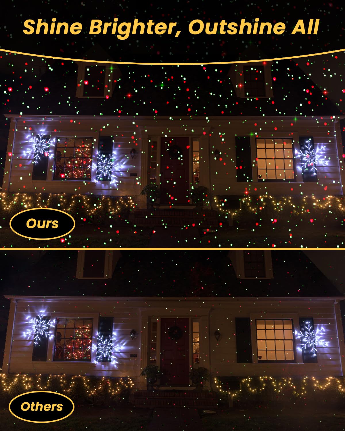 Enjoyedled Christmas Projector Lights Outdoor, 9 High-Definition Patte ...