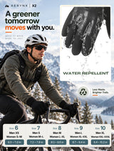 Aerynx Winter Gloves Women Men Cold Weather Thermal Warm Touch Screen 3-Layers Liner Glove, Windproof for Running, Cycling, Biking, Hiking, Driving, Walking, Typing, Gaming X2