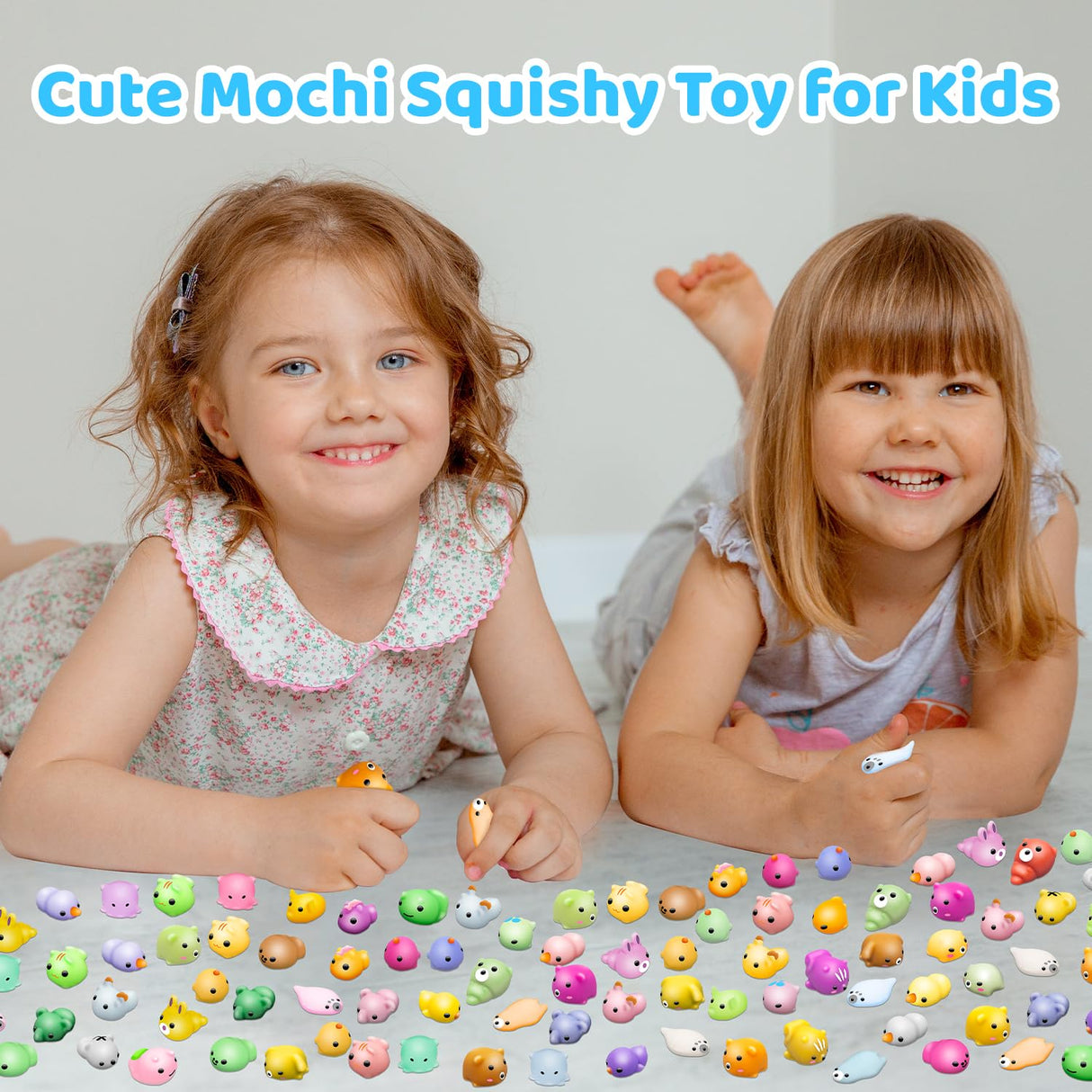 Dioju 200 Pcs Mochi Squishy Toy, Mini Kawaii Squishies Bulk Sensory Fidget Toys Goody Bag Party Favors for Kids, Classroom Prizes Pinata Filler Carnival Stocking Stuffers Christmas Birthday Gifts