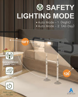 Agrish Bed Rails for Elderly Adults Safety - FSA/HSA Eligible with Motion Light & Storage Pouch - Bed Assist Rails for Seniors, Surgery Patients & Handicap, Fit King Queen Full Twin Bed