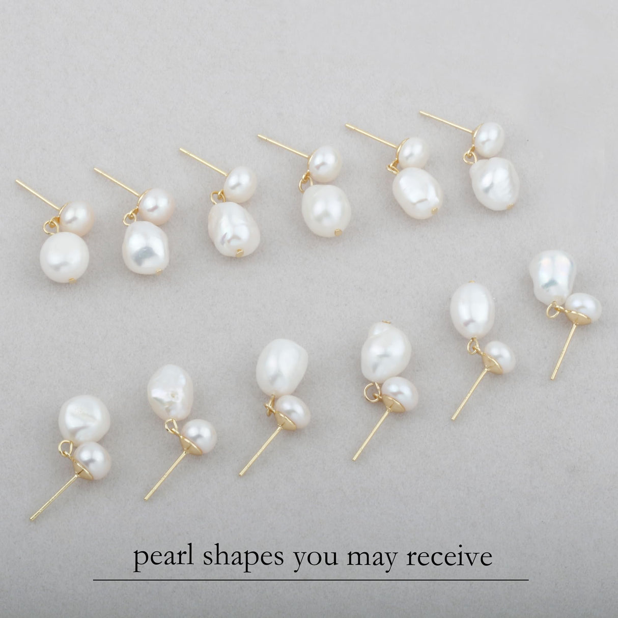 Freshwater Cultured White Baroque Pearl Dangling Drop Earrings for Women
