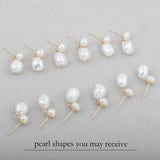 Freshwater Cultured White Baroque Pearl Dangling Drop Earrings for Women