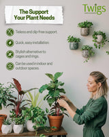 Stackable Monstera Plant Support Stakes, Monstera Dark Green, 5-Pack, 17" L