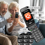 4G Flip Phone Unlocked for Seniors,Basic Flip Phone,Cell Phone for Seniors,2.8" +1.5 ''Screen,SOS Button,Speed Dial,Hans-Free,Big Buttons,Bluetooth,Camera,FM Radio,1400mAh Battery.(Matte Black)