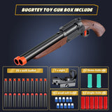 Bugrtey Double-barreled Toy Gun - Two Modes Realistic Soft Bullet Toy Guns Blaster with Sight - Educational Shooting Toy Shotgun - Ideas Gifts for Christmas Birthday Halloween Present