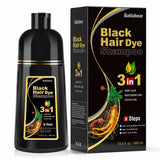 Bablabear Black Hair Dye Shampoo for Gray Hair,Hair Color Shampoo for Women and Men, Grey Coverage.