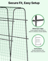 Suteck Cucumber Trellis for Raised Bed 63" x 63" U-Shaped Metal