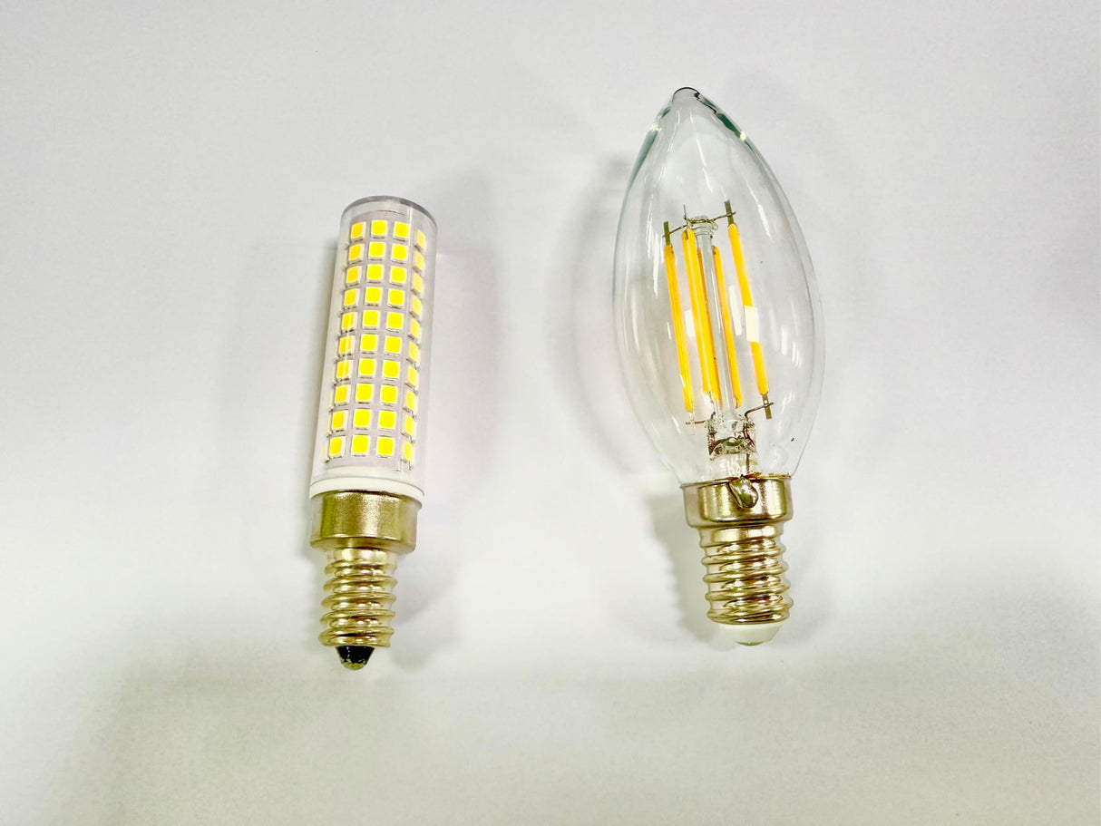 ALIDE E12 10W 6000K LED Candelabra Bulbs 100w Equivalent 1200lm 0.73 * 3.15inch, Non-dimmable, 5Pack