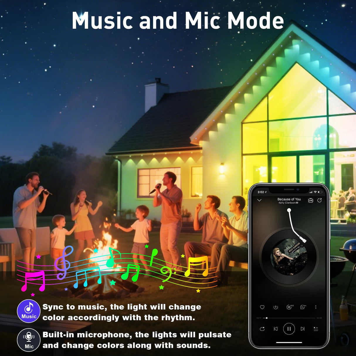 INZIDOL 100FT Permanent Outdoor Lights, IP67 Waterproof,for House Roof, Christmas, Holiday, Party, Daily Lighting, Smart RGB Outdoor Lights with Remote APP Control & DIY Scenes