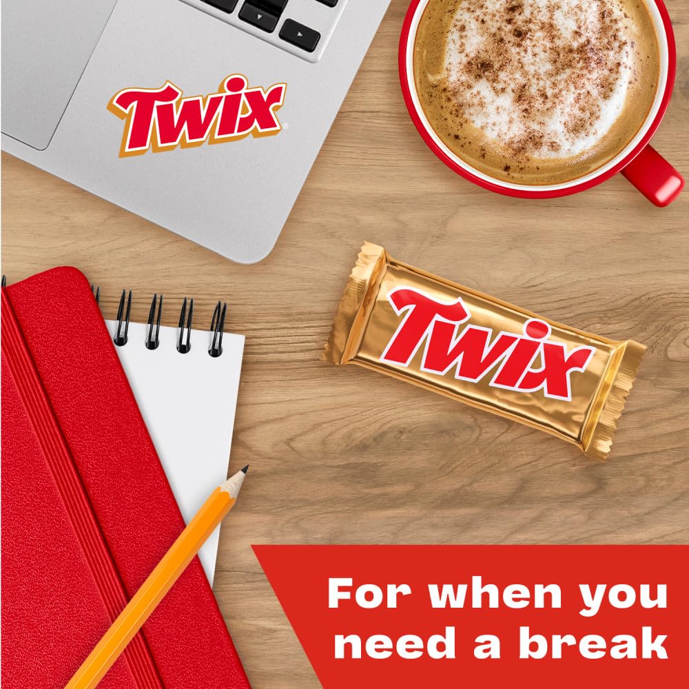 TWIX Full Size Milk Chocolate Caramel Cookie Candy Bars, Bulk, 36 ct