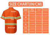 Ousafeve Class 3 Orange Hi Vis Button Up Safety Work Shirts for Men Reflective (Large, Orange_Short)