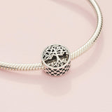 PANDORA Family Tree Charm - Engraved Family Message - Meaningful Keepsake - Jewelry for Women with Gift Box - Compatible Moments Charm Bracelets - Sterling Silver