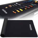 Workbench Mat 48"x24", 0.16"(4mm) Thick Tool Mat, Tear-Resistant & Scratch-Resistant Work Pad with Silicone Strip Anti-Slip Base, Large Worktable Protector Pad for Woodworking/Crafting/Tool Protection