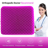 Gel Seat Cushion for Long Sitting, Extra Thick Gel Cushion for Wheelchair Soft Chair Pads Cushion for Office Home Chairs Car Seats Long Trips - Back Sciatica Hip Tailbone Pain Relief Cushion (Violet)