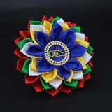 Order of The Eastern Star Brooch Pin for Women OES Brooch Pin Sorority OES Gift Greek Paraphernalia Jewelry Satin & Pearl 5.5" Flower Pin for Sisterhood