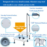 Aliseniors Step Stool with Handle and Non-Skid Platform, Heavy Duty 2 Steps Medical Foot Stool for Adult, Seniors, Handicap Holds up to 350 lbs