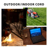 EP 15 Ft Outdoor Extension Cord - 12/3 SJTW Heavy Duty Black Extension Cable with 3 Prong Grounded Plug - Power Cord for Lawn, Garden, Appliances