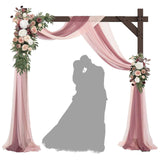 HeyMate Wedding Arch -7.48FT Square Wooden Wedding Arches for Ceremony, Wood Arbor Backdrop Stand for Proposal Wedding Party Scene, Birthday Party, Bridal Shower, Garden, Outdoor, Rustic Decorationsz
