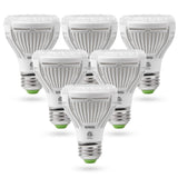 SANSI LED Grow Light Bulb for Seeds and Greens, Full Spectrum 10W Grow Light (150 Watt Equiv) with Optical Lens for Indoor Plant, High PPFD, E26 Base, 6-Pack