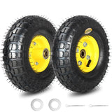 GICOOL 4.10/3.50-4 Rubber Pneumatic Tire, for Hand Truck Dolly Cart 2 Pack