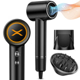 Hair Dryer,150000 RPM High-Speed Blow Dryer 500 Millions Negative Ionic Care Hair Dryer for Fast Drying, 51dB Low Noise Thermo-Control Hairdryer with Magnetic Diffuser & Nozzle for Children,Women,Men