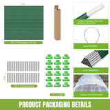 Gardynex 36 PCS Garden Hoops for Raised Beds, Rust-Free Plastic Coated Fiberglass Greenhouse Hoops, DIY Garden Tunnel Kit for Netting & Row Cover, Flexible Plant Support Stakes for Garden